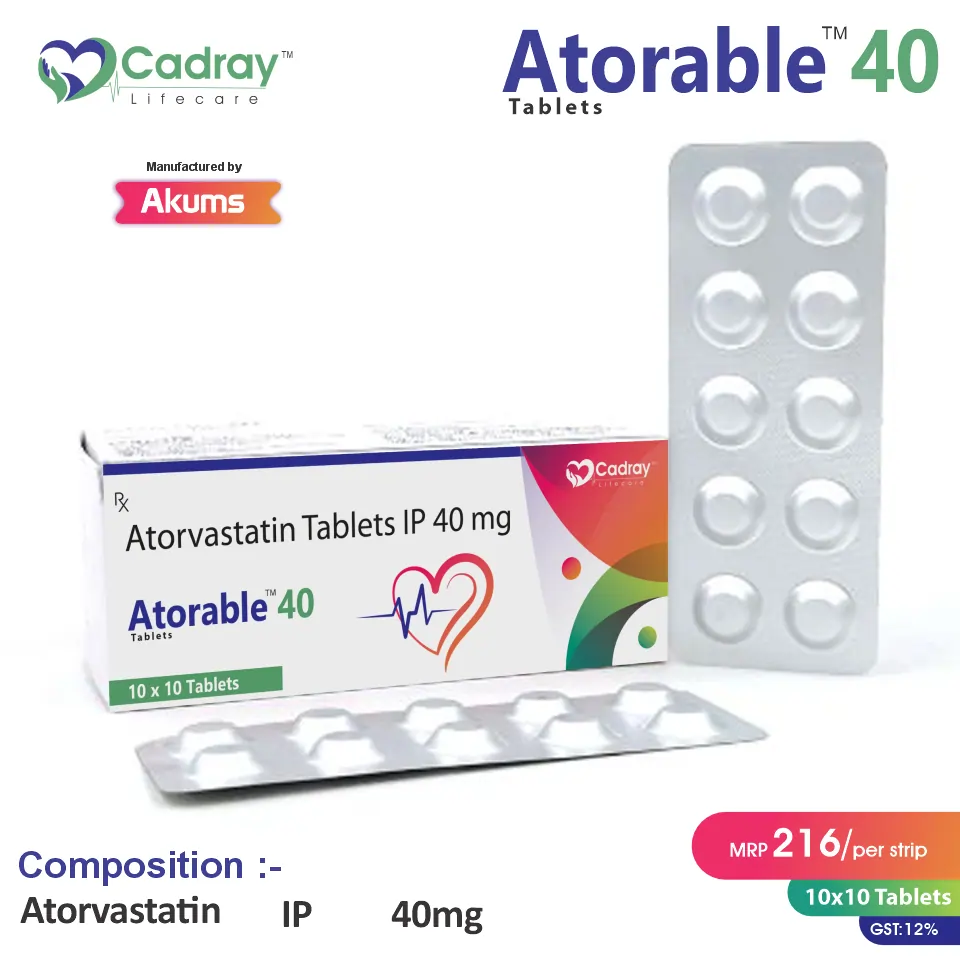 Atorvastatin 40mg Tablet | Cardiovascular Care | Best Price for PCD Pharma Franchise